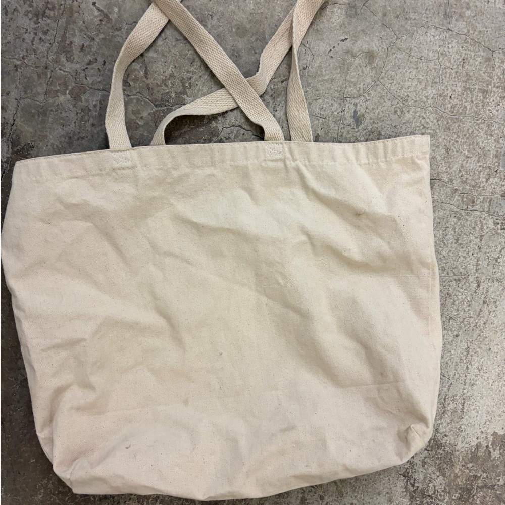 Cream cotton Tote Bag - Picture 3 of 3